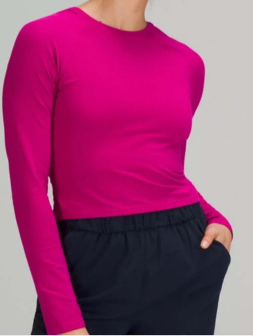 RARE Lululemon LA Keyhole Reversible Long Sleeve Ripened Raspberry - Picture 2 of 7